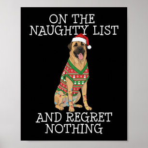 Poster Lista Travessa de Natal do Cão Pastor Anatólio Eng