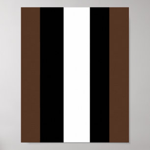 Poster Listras castanhas, pretas e brancas
