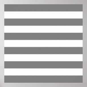 Póster Listras cinzentas e brancas