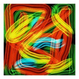 Póster Listras coloridas