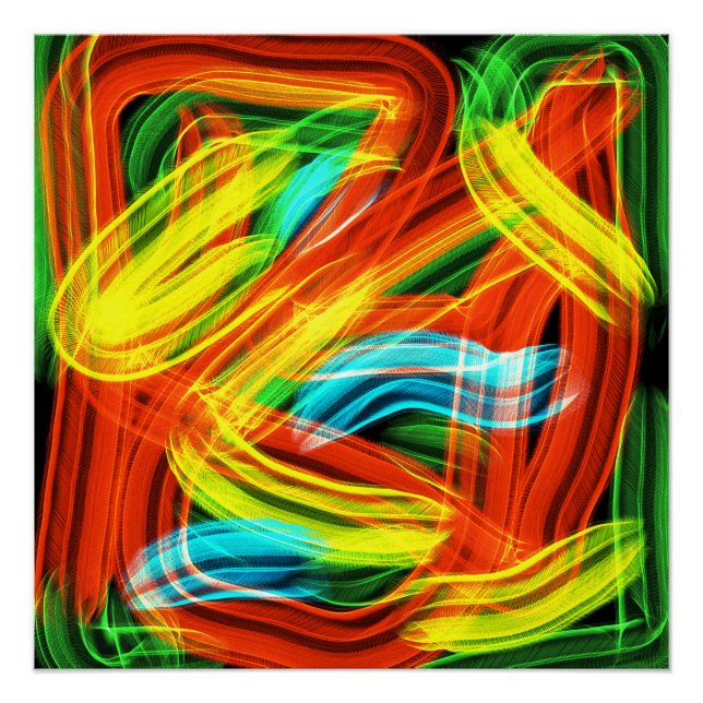 Póster Listras coloridas (Frente)
