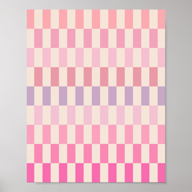 Poster Listras Cor-de-Rosa Vermelhos 02 (Frente)