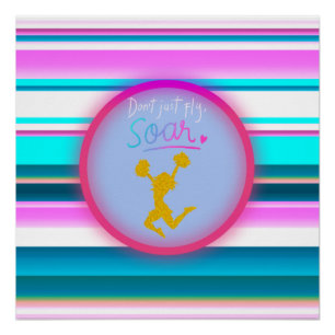 Póster Listras de animação "Não voe, Soar" Stripes
