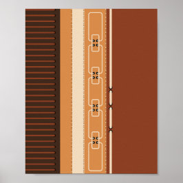 Poster Listras de Tons Terrosos Decoração Minimalista par