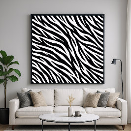 Poster Listras de Zebra Padrão Animal