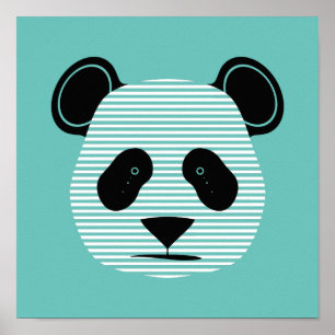 Póster listras do panda