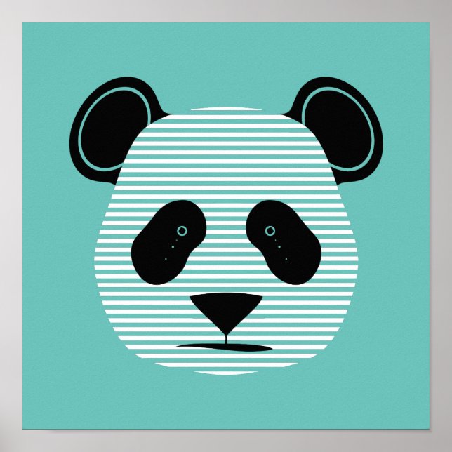 Póster listras panda (Frente)