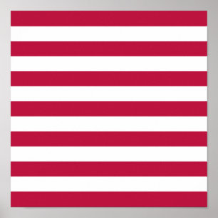 Póster Listras vermelhas e brancas