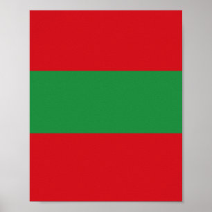 Poster Listras vermelhas e verdes