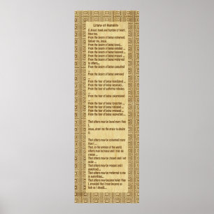 Poster Litania da Humildade