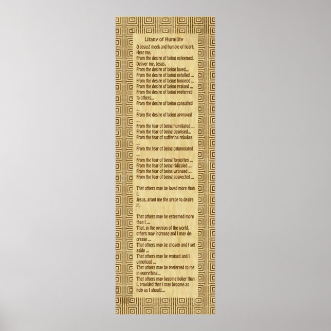 Poster Litania da Humildade (Frente)