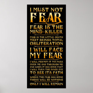 Poster Litany Contra o Medo
