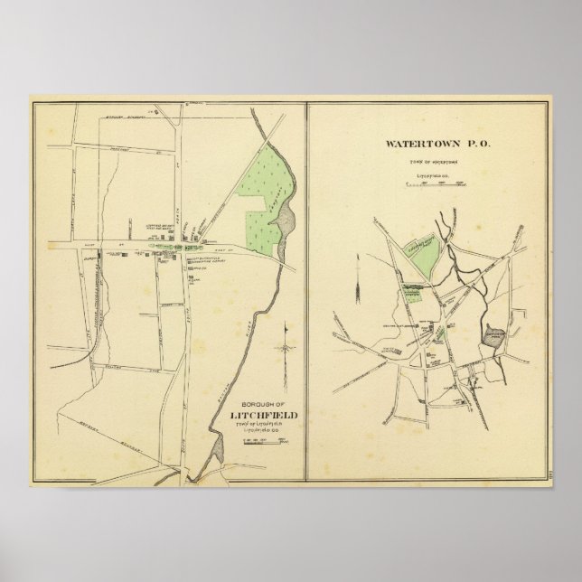 Poster Litchfield, Watertown (Frente)