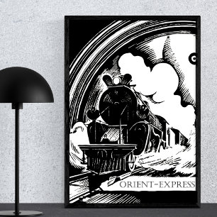 Poster Literatura do Viagem do Orient Express Vintage Tra