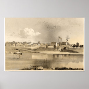 Póster Litografia 1859 de Fort Smith Arkansas