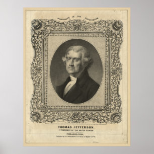 Póster Litografia de THOMAS JEFFERSON