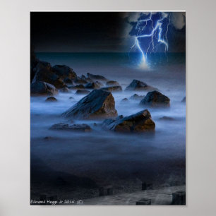 Póster Litoral tormentoso