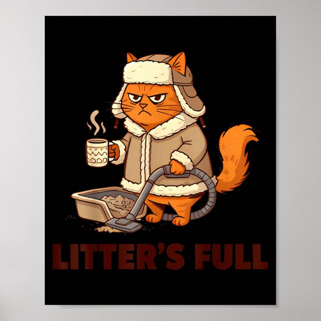 Poster Litter’s Full Funny Cat Lovers Christmas Xmas  (Frente)