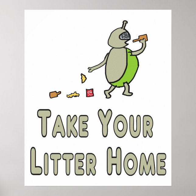 Poster Litterbug Leve Seu Litro Para Casa (Frente)