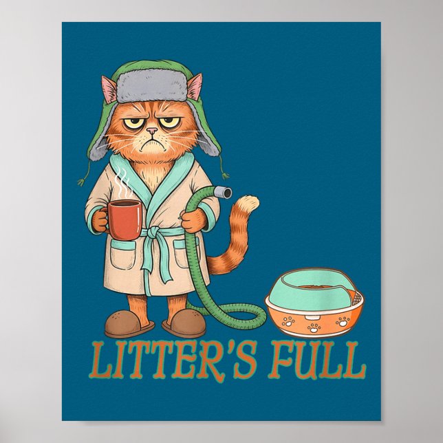 Poster Litters Full Funny Cat Lovers Christmas Funny Gift (Frente)