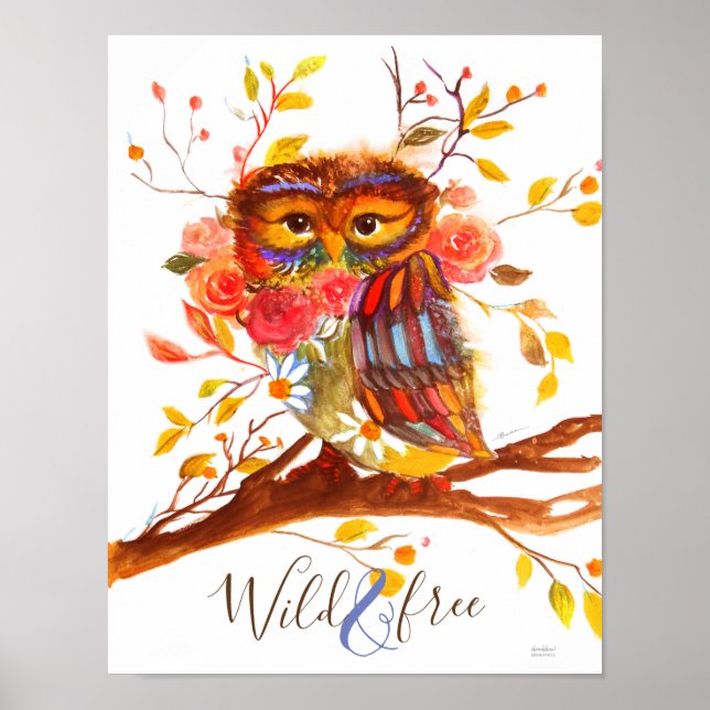 Poster Little Boho Owl (Frente)