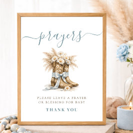 Poster Little Cowboy Boots Baby Shower Prayers For Baby
