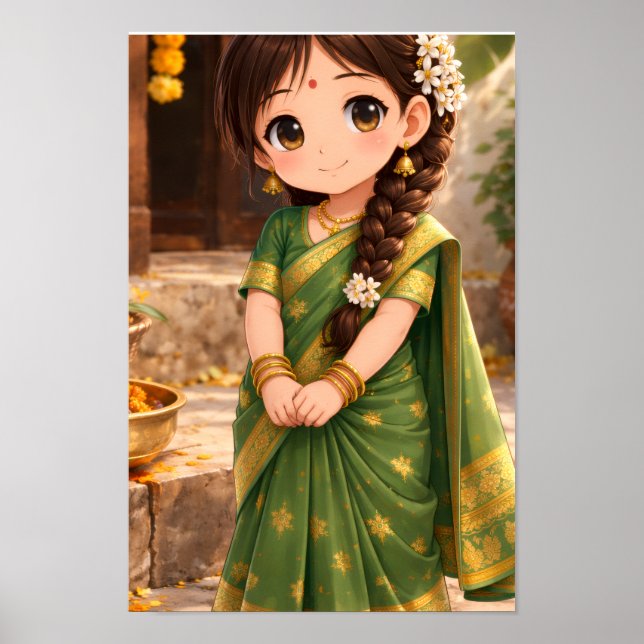 Poster Little Grace in Green (Frente)