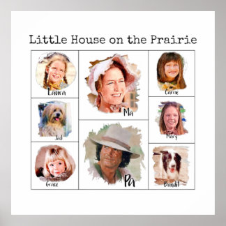 Poster Little House on the Prairie Ingalls Family