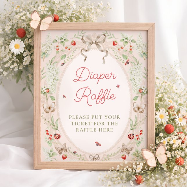 Poster Little Love Bug Strawberry Diaper Raffle  (Criador carregado)