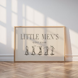 Poster Little Men’s Golf Club Vintage Wall Art