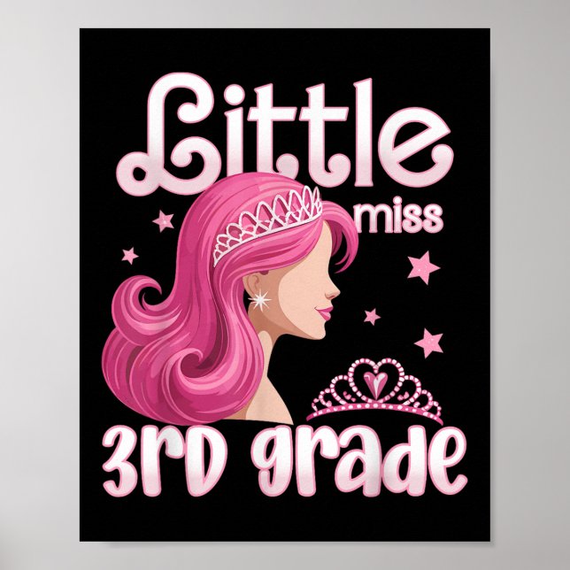 Poster Little Miss Third Grade Back To School Teacher Stu (Frente)