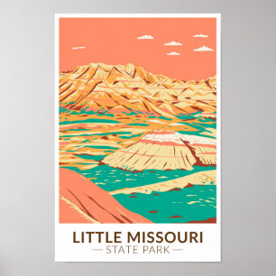 Poster Little Missouri State Park North Dakota Vintage