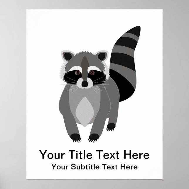 Póster Little Raccoon Rascal Personalizado (Frente)