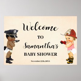 Poster Little Recruit on the Way Welcome Baby Shower Sign