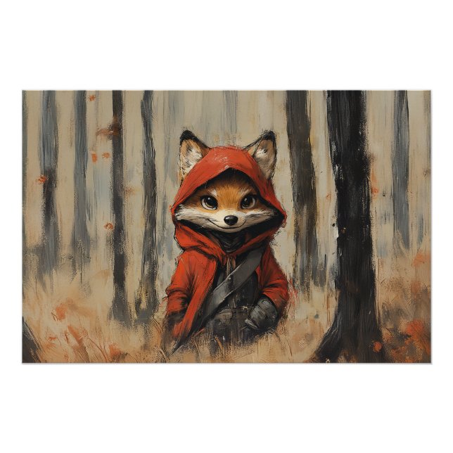 Póster  Little Red Riding Hood Fox  (Frente)