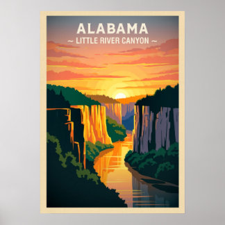 Poster Little River Canyon Alabama V02