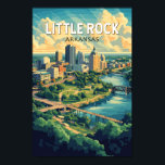 Poster Little Rock Arkansas Viagem Art Vintage<br><div class="desc">Pequeno Rochedo vetor viagem design. Little Rock,  capital do Arkansas,  é uma cidade no rio Arkansas. É o lar da Biblioteca e Museu Presidenciais William J. Clinton.</div>