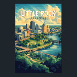 Poster Little Rock Arkansas Viagem Art Vintage<br><div class="desc">Pequeno Rochedo vetor viagem design. Little Rock,  capital do Arkansas,  é uma cidade no rio Arkansas. É o lar da Biblioteca e Museu Presidenciais William J. Clinton.</div>