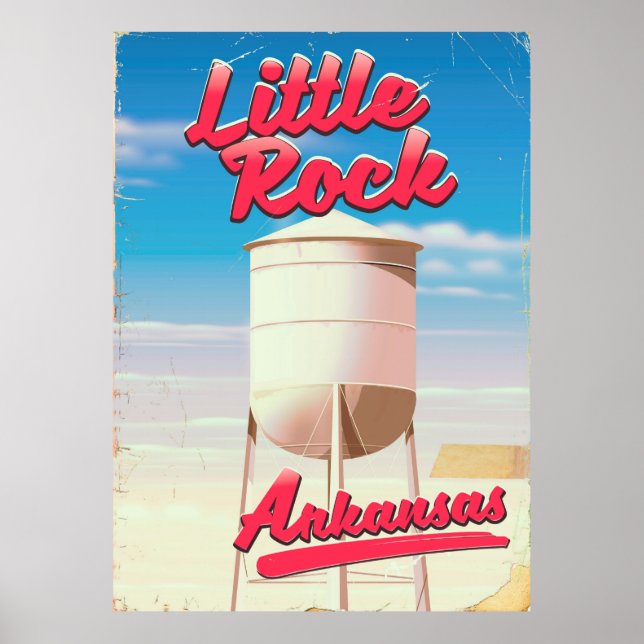 Poster Little Rock, Arkansas viagens vintage (Frente)