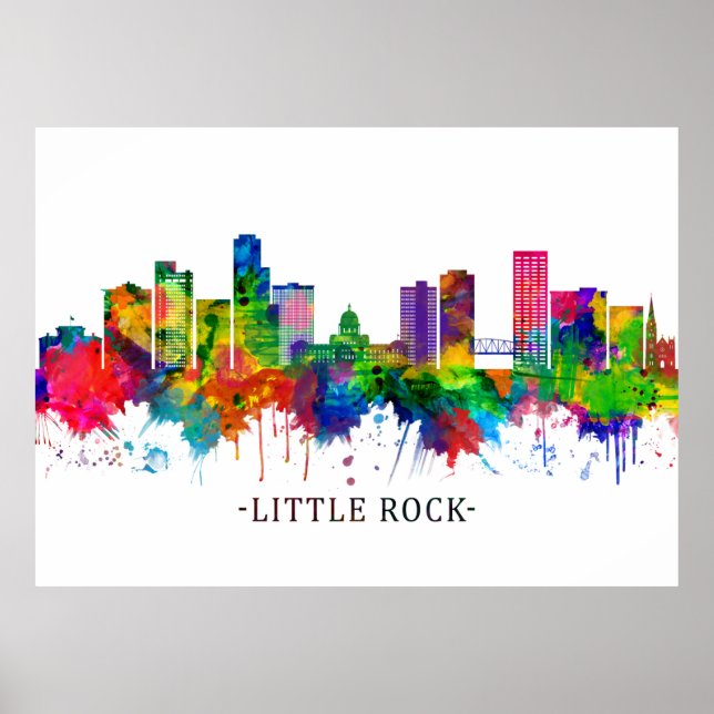 Poster Little Rock Skyline (Frente)