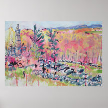 Little Roundtop Gettysburg Pensilvânia Redbuds