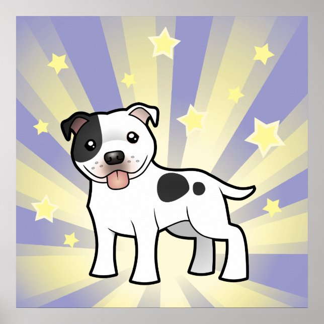 Poster Little Star Staffordshire Bull Terrier (Frente)