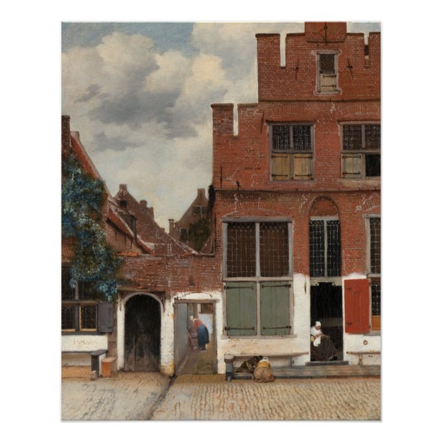 Póster Little Street Johannes Vermeer Glossy (Frente)