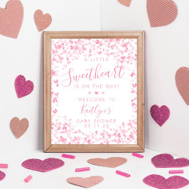 Poster Little Sweetheart Valentine's Day Baby Shower