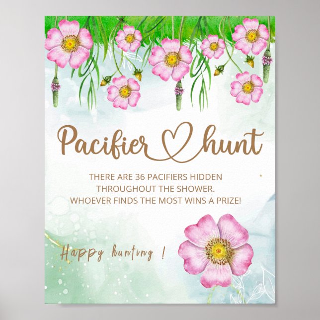 Poster Little Wildflower Está A Caminho Do Chá de fraldas (Frente)