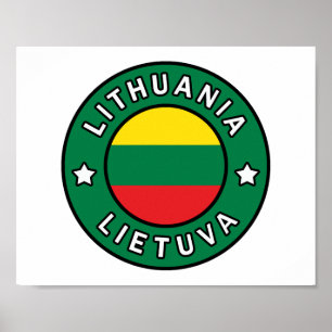 Poster Lituânia Lietuva