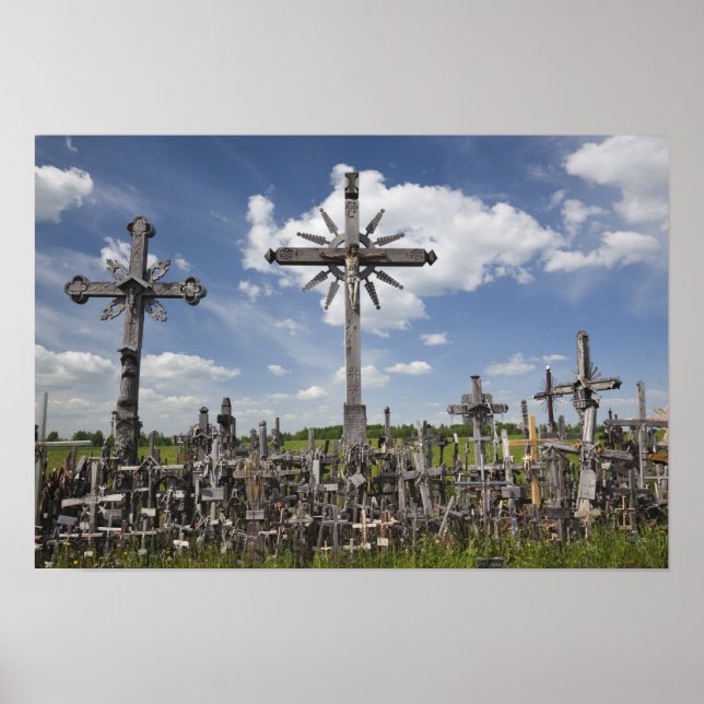 Póster Lituânia, Lituânia Central, Siauliai, Colina 7 (Frente)