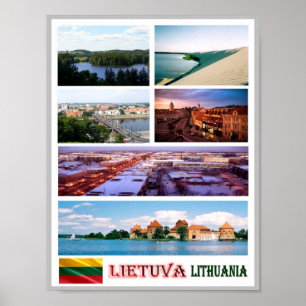 Poster Lituânia - Mosaico -