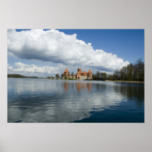 Póster Lituânia, Trakai. Castelo de Ilha