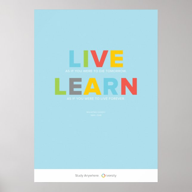 Póster Live and Learn (Frente)